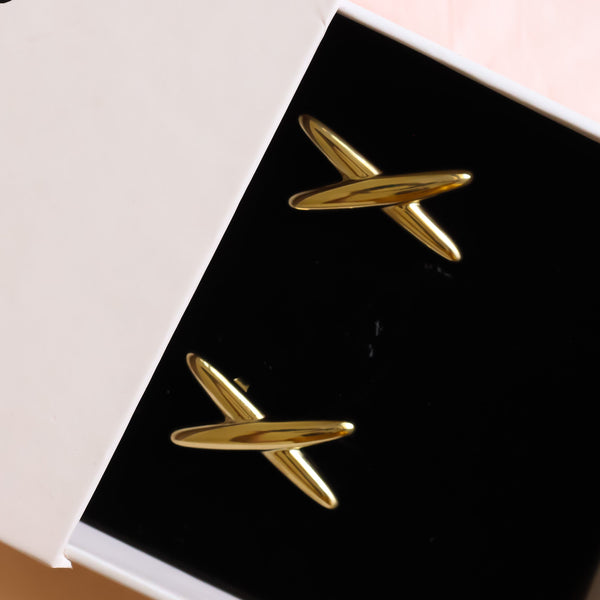 Gold Cross Earrings