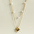 Love Heart Pearl Layered Necklace