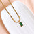 Snake Chain with Emerald Stone Pendant