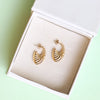 Gold Croissant Hoops