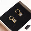 18K Gold Plated | Lock Drop Earrings