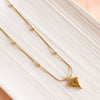 Elongated Puffy Heart Necklace