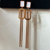 Geometric Slimming Drop Earrings