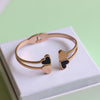 Open Cuff Heart Bracelet