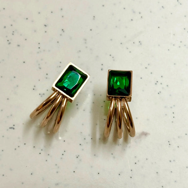 Emerald stone cuffs