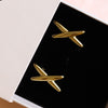 Gold Cross Earrings