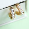 Elsa Pearl Hoop Earrings