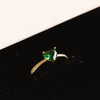 Emerald Heart Ring | Adjustable