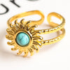 Sun Turquoise Ring | Adjustable Ring
