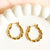 Gold Puffed Hoops