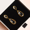 18K Gold Plated | Clear Tear Drop Earrings