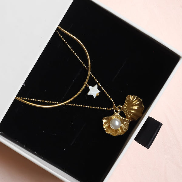 Double Layered Shell Necklace