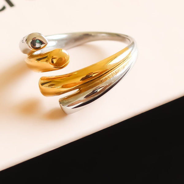 Monet Ring | Silver & Gold | Adjustable