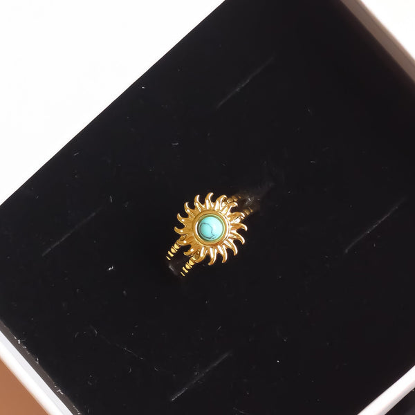 Sun Turquoise Ring | Adjustable Ring