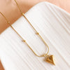 Elongated Puffy Heart Necklace