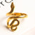 Gold Snake Ring | Adjustable Ring