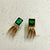 Emerald stone cuffs