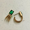 Emerald stone cuffs